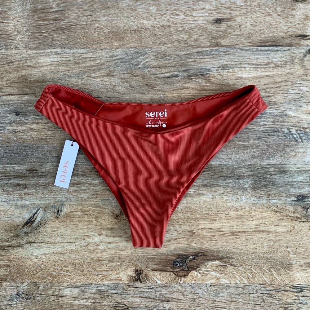 Serei swim maly bottoms ribbed paprika